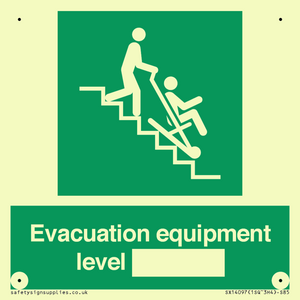 Evacuation equipment level